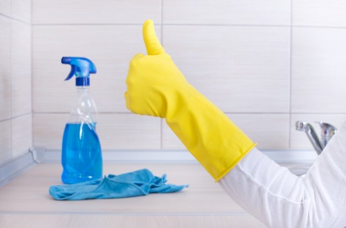 Professional commercial cleaning in a South London office space