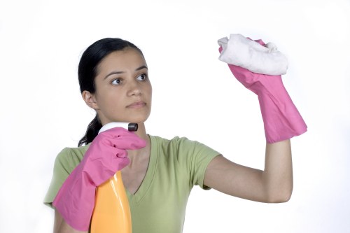 Local office cleaners maintaining floors and desks in SE17
